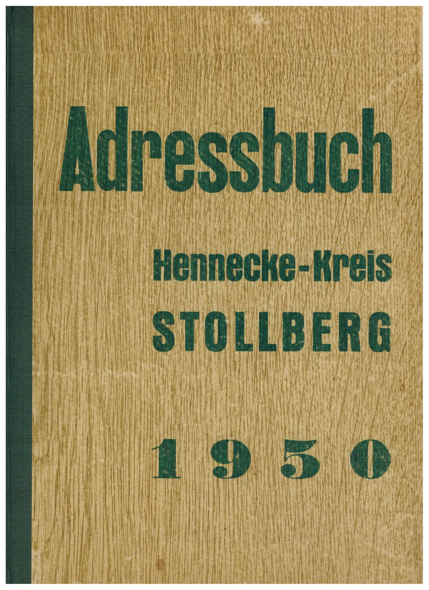 Adressbuch Hennecke-Kreis Stollberg 1950