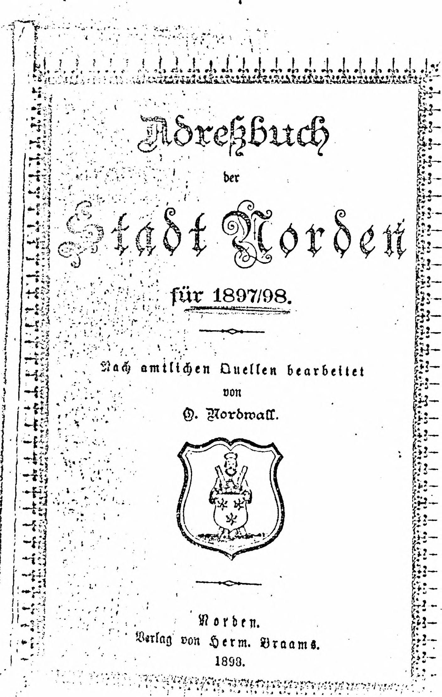 Adreßbuch der Stadt Norden für 1897/98
