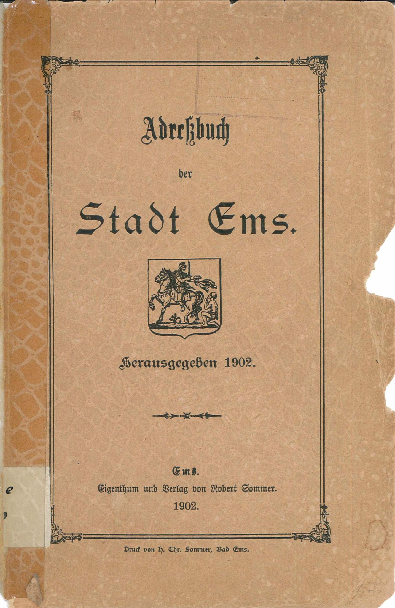 Adreßbuch der Stadt Ems 1902
