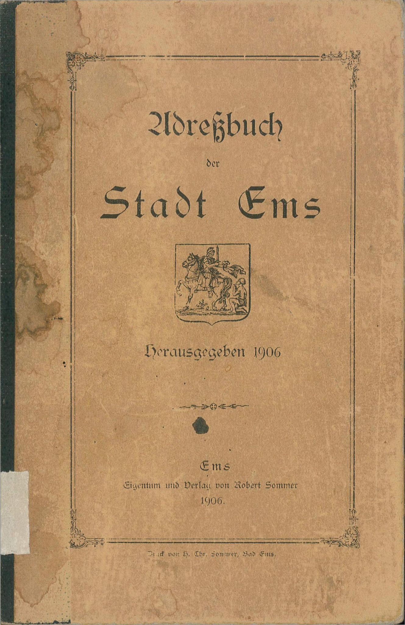Adreßbuch der Stadt Ems 1906