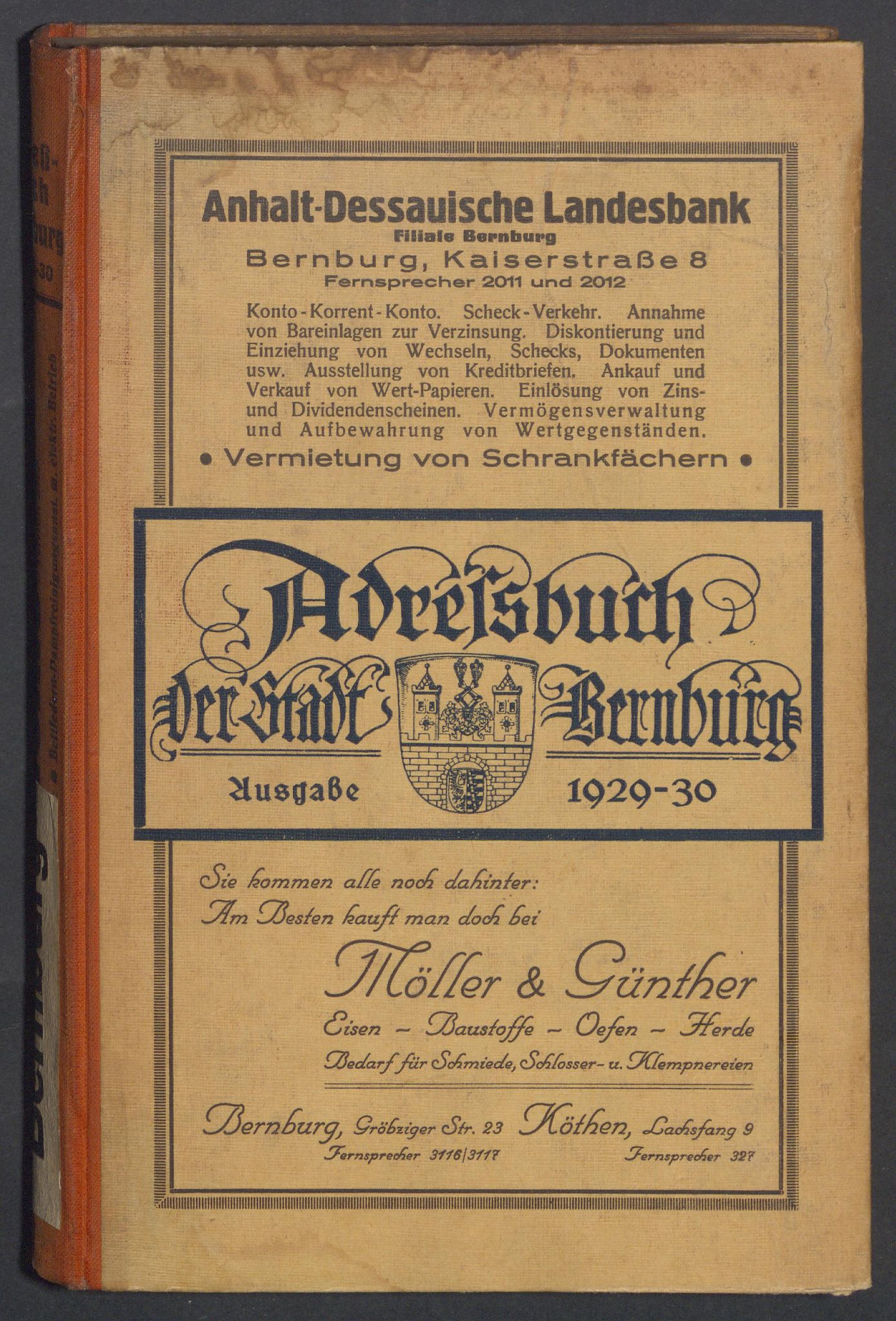 Adreßbuch der Stadt Bernburg 1929-30