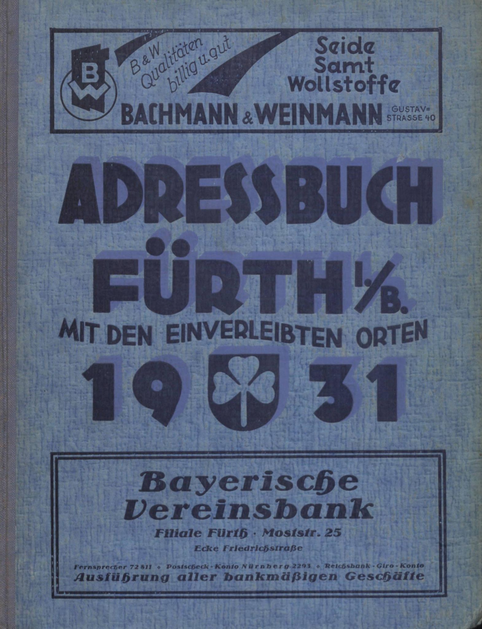 Adressbuch Fürth I./B. 1931