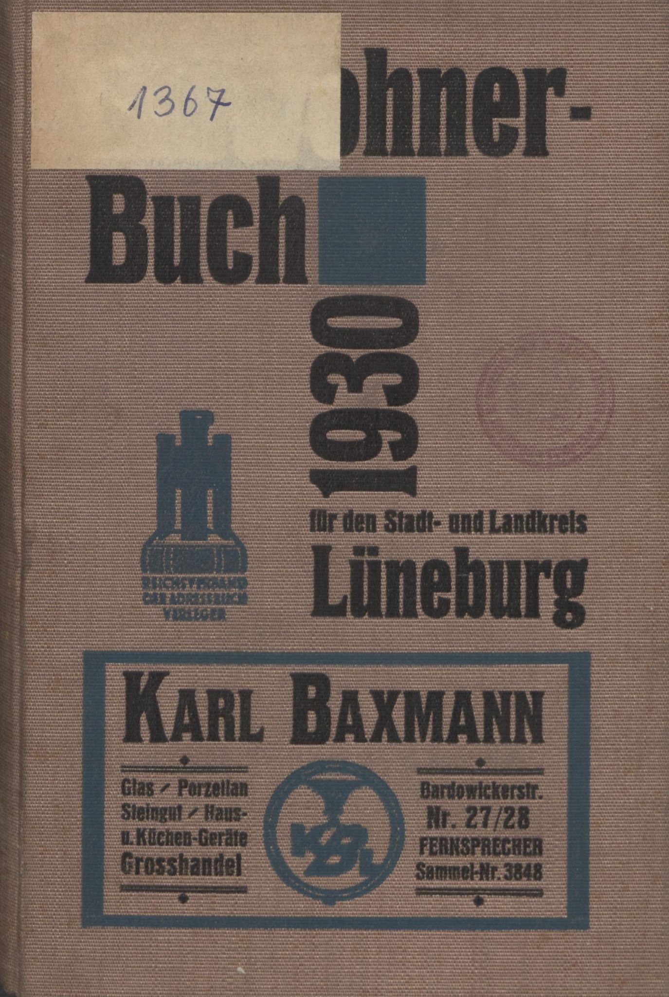Einwohnerbuch für den Stadtkreis und den Landkreis Lüneburg 1930
