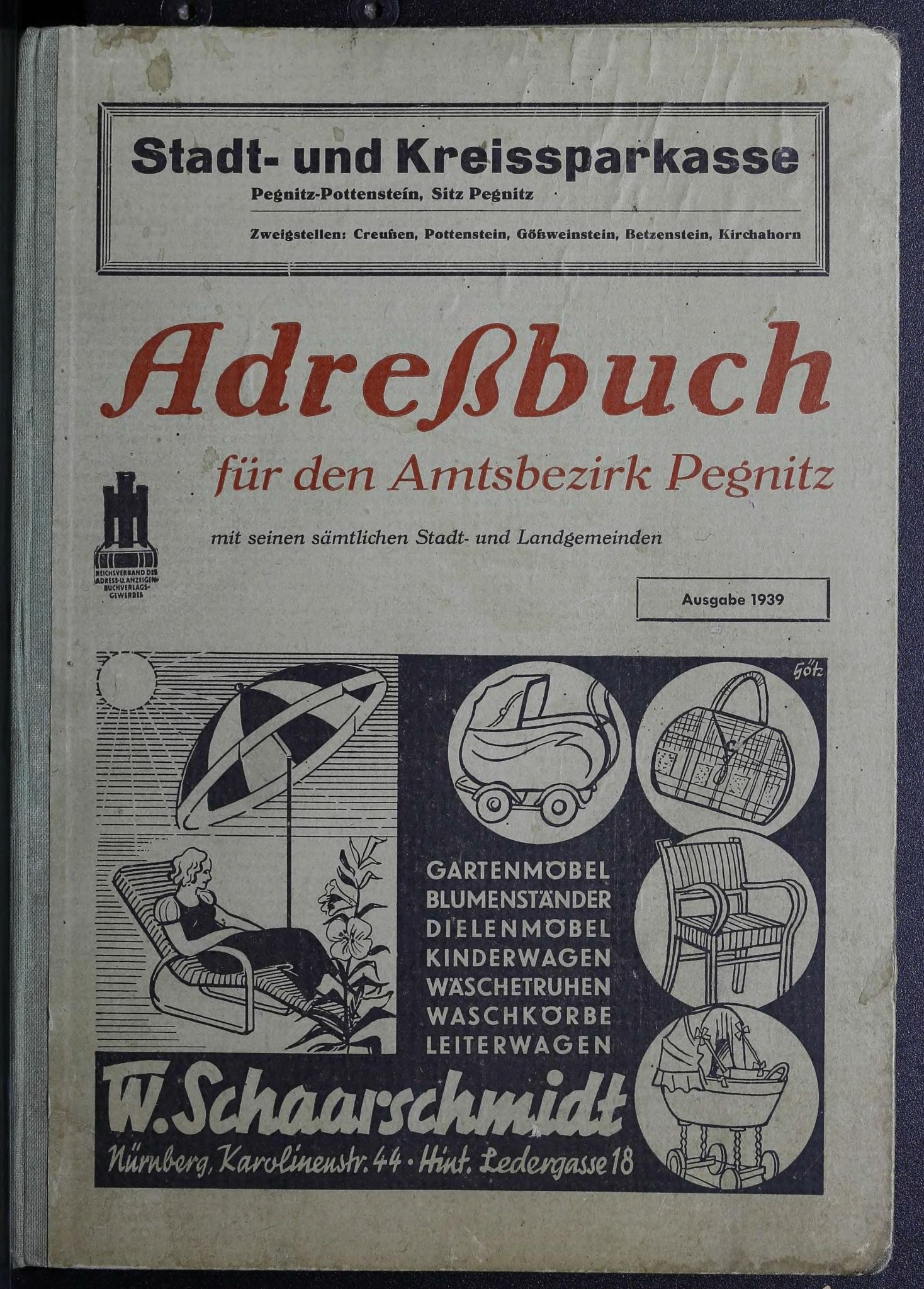 Adreßbuch für den Amtsbezirk Pegnitz 1939